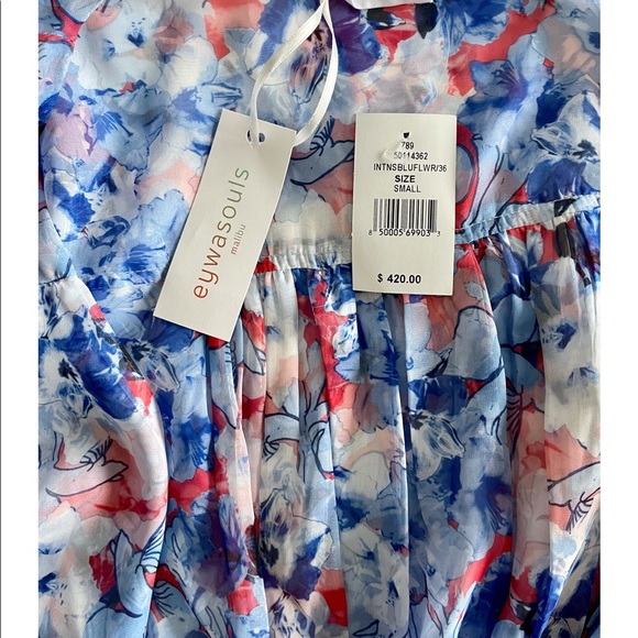 Eywasouls Malibu Blue Elke Dress Small, NWT! $420 - Picture 13 of 15